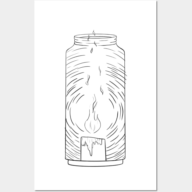 Candle Flame Jar Wall Art by Emberpixie